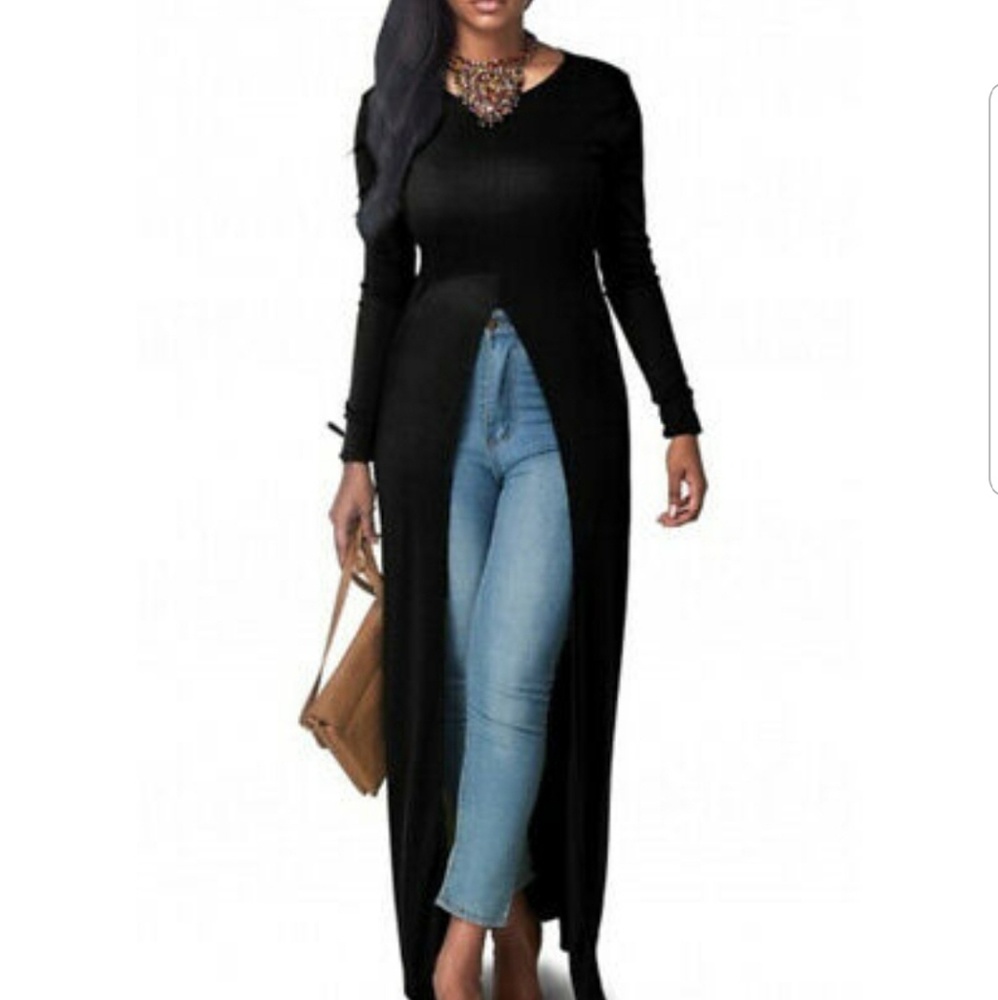 NWOT Casual High Slit Shirt